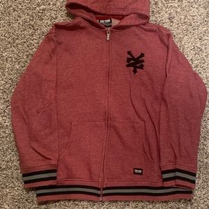 Zoo York Red Zip-up Hoodie Size XL